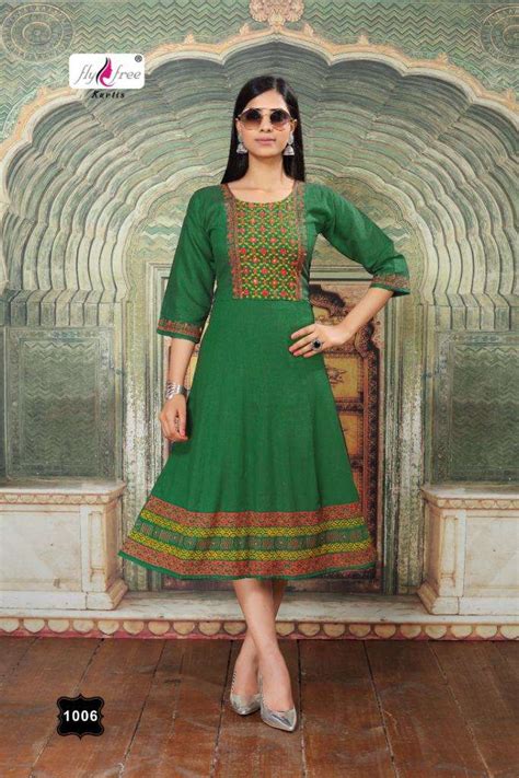 Fly Free Sweet Rayon Stylish Anarkali Kurtis Catalog