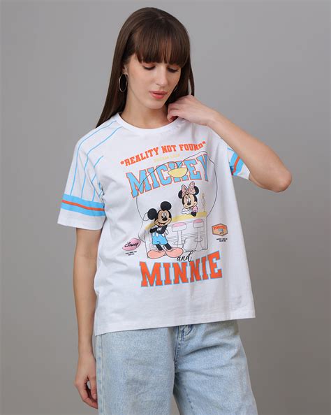 Mickey & Friends Printed Oversized Tshirt For Women – Free Authority