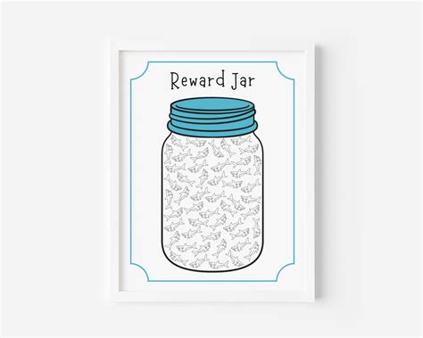 Buy 50 Sharks Kids Printable Reward Jar, Kids Reward Chart, Kids Points ...