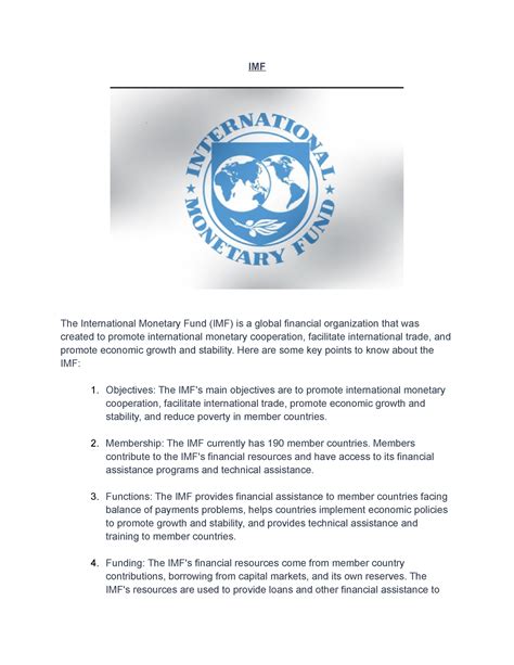 IMF - This file contains the notes on IMF. - IMF The International ...