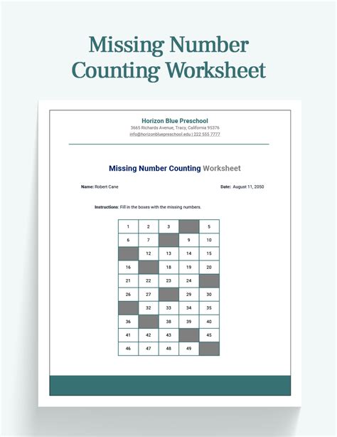 Missing Number Number Line Excel Worksheet 的图像结果
