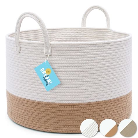 Buy OrganiHaus Decorative Baskets 20x13 | Shoe Basket & Pillow Basket ...