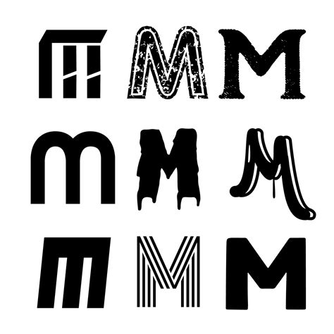 Capital Letter M Alphabet Design 3056948 Vector Art at Vecteezy