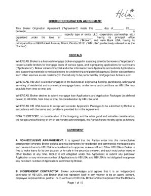 Fillable Online Mortgage Broker Fee Agreement: Definition & Sample Fax ...