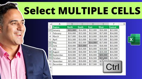 How to Select Multiple Cells to Copy in Excel 的图像结果