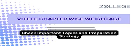VITEEE Chapter Wise Weightage 2026: Check Important Topics and ...