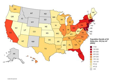 Population density in USA 2023 : r/MapPorn