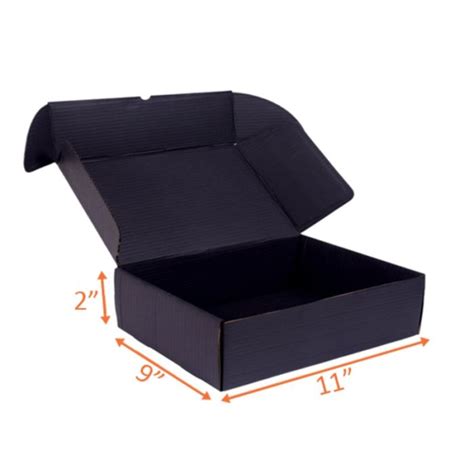 All Black Mailer Box - 11x9x2 | Packing Carton
