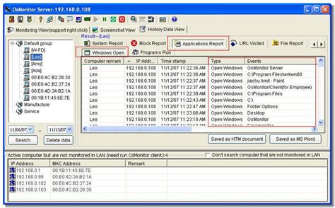 Operating System Monitor 的图像结果