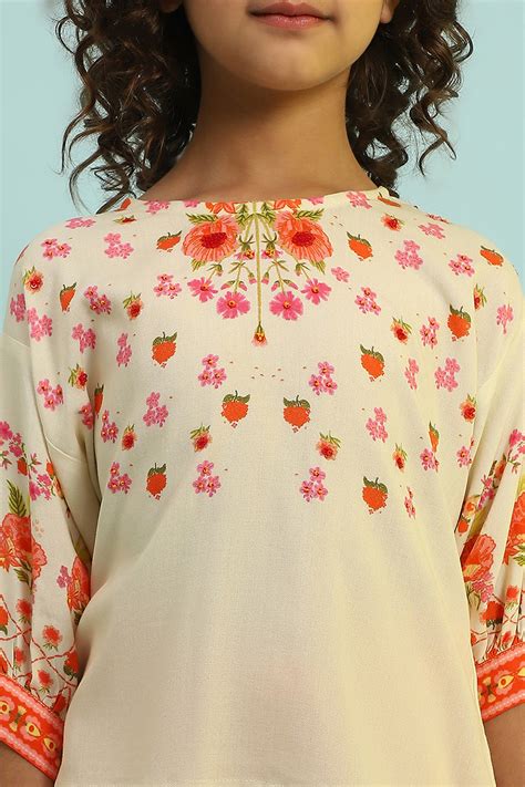 Buy Off-White Floral Printed Top Online at Biba India