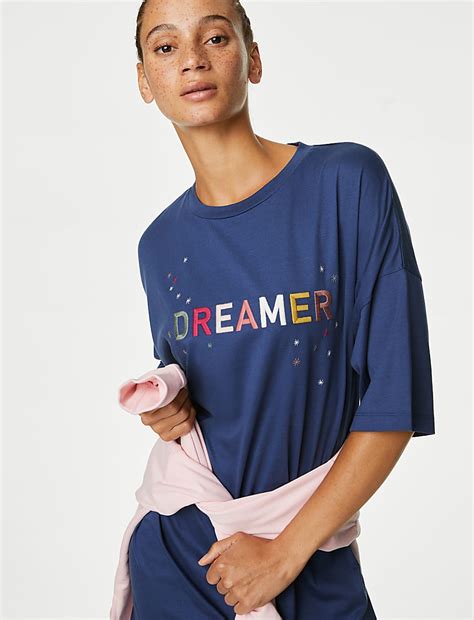 Buy Dreamer Slogan Nightdress at Marks & Spencer