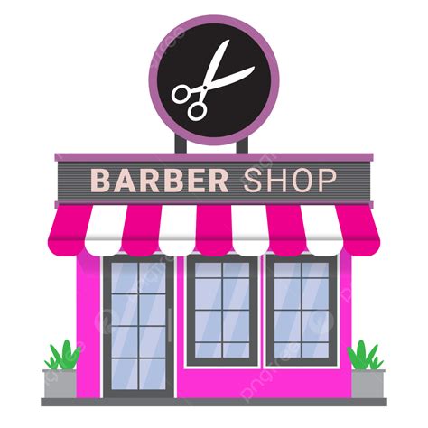 Barber Shop Building Clipart