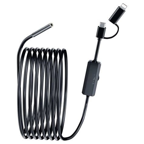 2 in 1 ios android 8mm wired industrial endoscope smartphone camera 1m ...