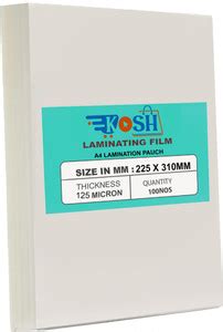 Kosh Best Quality Thermal Lamination Pouch A4 Size 225 mm x 310 mm A4 ...