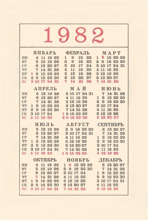 Отрывные календари (Политиздат): январь 1982 года