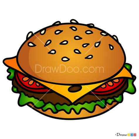 How To Draw A Funny Hamburger at Lowell Morris blog