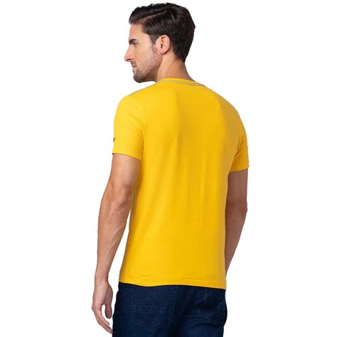 Being Human Regular Fit Men Crew Neck T-Shirts-Mustard