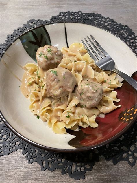 Turkey Swedish meatballs with egg noodles : r/tonightsdinner