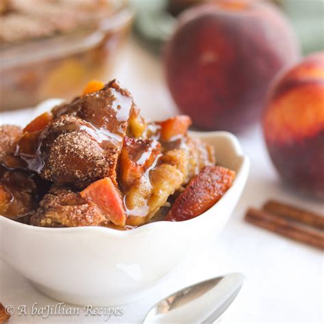 Peach Bread Pudding - A baJillian Recipes