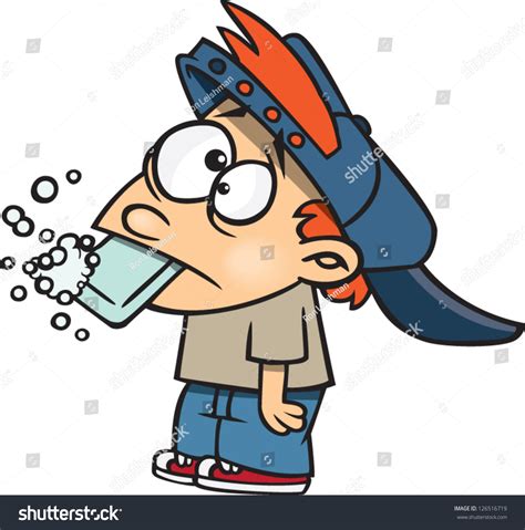 Vector Illustration Boy His Mouth Being Stock Vector (Royalty Free ...