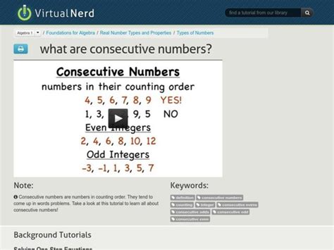 Image result for Consecutive Numbers Test