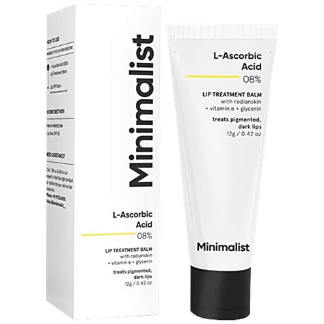 Buy Minimalist L-Ascorbic Acid 08% Lip Treatment Balm - With Vitamin E ...