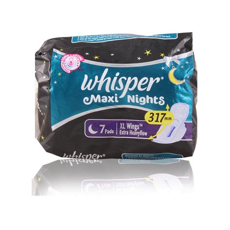 Buy Whisper Maxi Nights - Extra Heavy Flow, 7 Pads Pack Online at Low ...