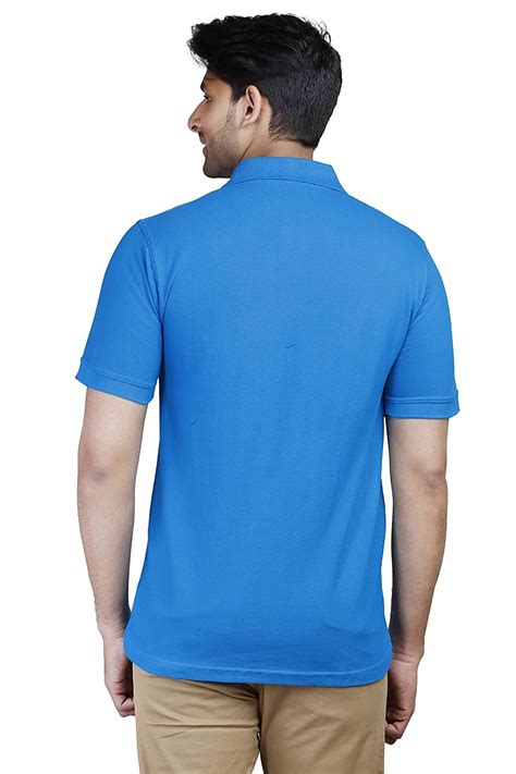Men's Blue Polo Collar T-shirt