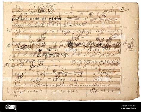 A conceptual artwork depicting Beethoven's 'Ghost Manuscript,' which ...
