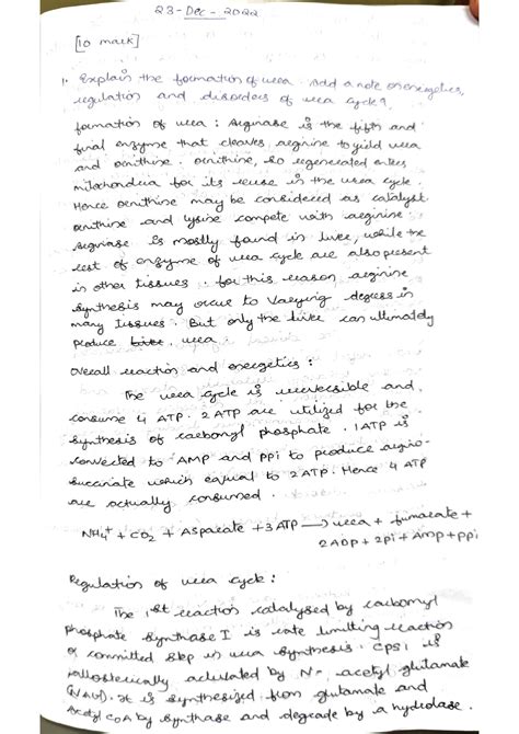 MLT biochem 23122022 2nd year que answers - Biochemistry - Studocu