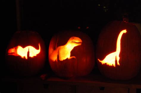 Field Staiton: Dinosaurs spooky pumpkin logos! | Pumpkin carving, Easy ...