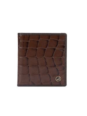 Buy Da Milano Genuine Leather Brown Croco Effect Mens Wallet Online