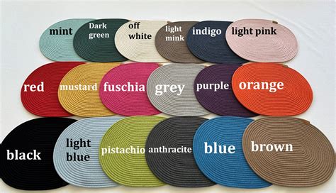 Custom Size Placemats, Oval Placemats, Round Placemats, Custom Made Placemats, Cotton Rope ...