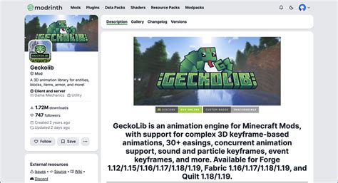 Image result for Geckolib Mod