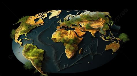 Image result for World Map 3D View