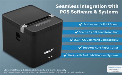 Rugtek Rp 82 Compact UE Thermal Receipt Printer (USB+Enthernet ...