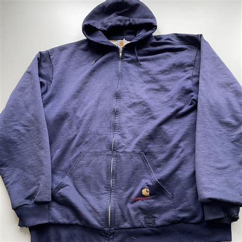 Vintage Vintage 1990s Carhartt Thermal Lined Faded Zip Up Hoodie XXL | Grailed