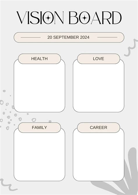 Image result for Vision Board Template