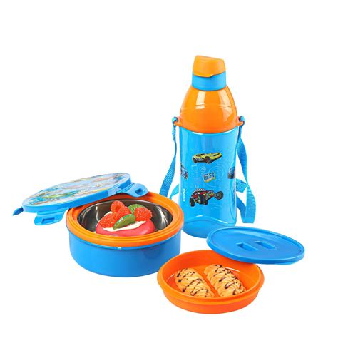 Buy CELLO Tiffy Hotwheelz Gift Set Insulated Lunch Box & Water Bottle ...