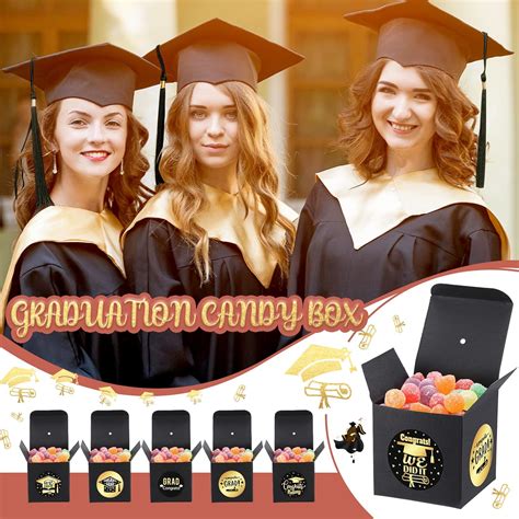 Buy 60 Pieces Graduation Party Favors, Graduation Candy Boxes Grad Cap ...