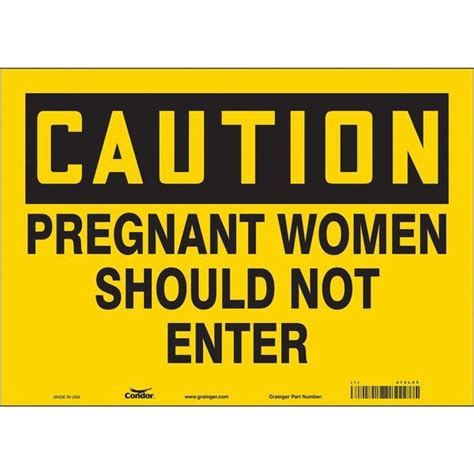 Condor Caution, Pregnant Women Should Not Enter, 14 in W x 10 in H ...