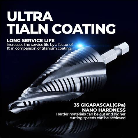 AugTouf toolant Four Spiral Flute Cobalt Step Drill India | Ubuy