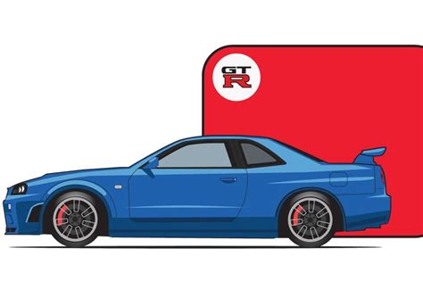 R34 Godzilla Illustration