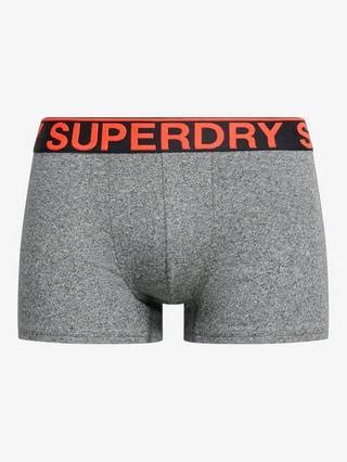 Superdry Trunks, Pack of 3, Black/Bright Orange