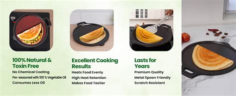 Buy The Indus Valley Super Smooth Cast Iron Tawa for Dosa/Chapathi | 30 ...