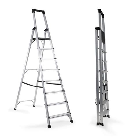 Cosco 8 Ft. Signature Series Aluminum Folding Step Ladder 300 Lb. Type ...