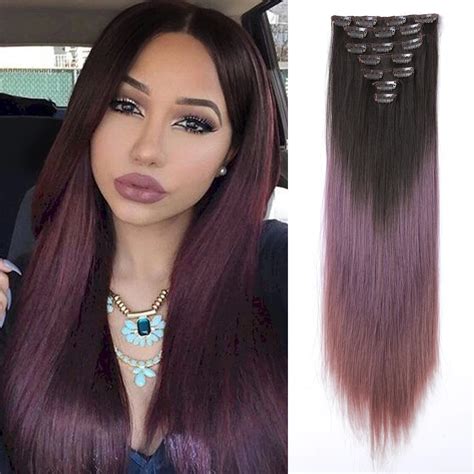 Black To Purple Ombre Hair Extensions