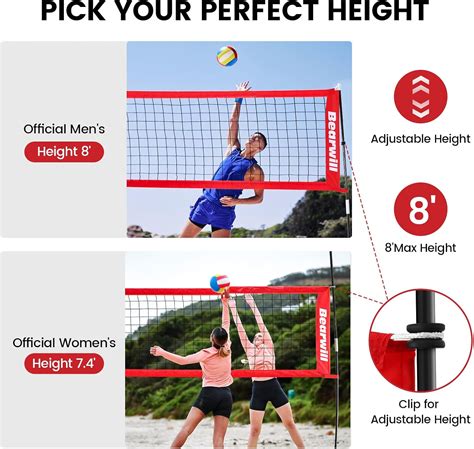 Bearwill Volleyball Net, 12FT Portable Volleyball India | Ubuy