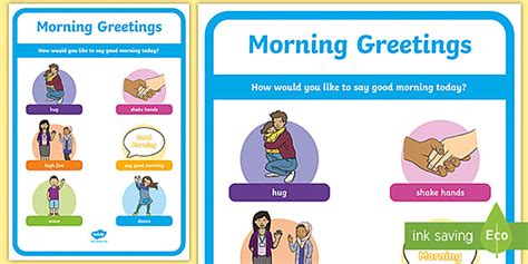 Morning Greetings Display Poster