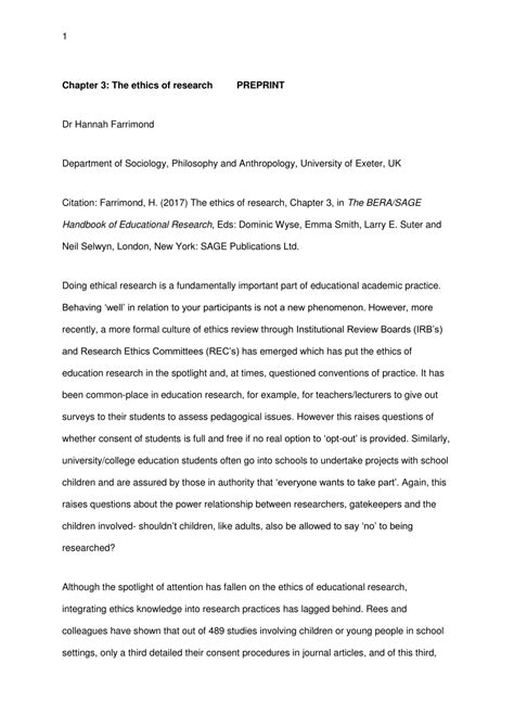 Rezultat imagine pentru Research Ethics Example